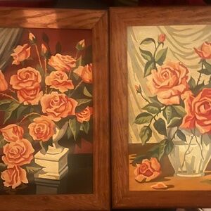 Mid century boho chic still live roses